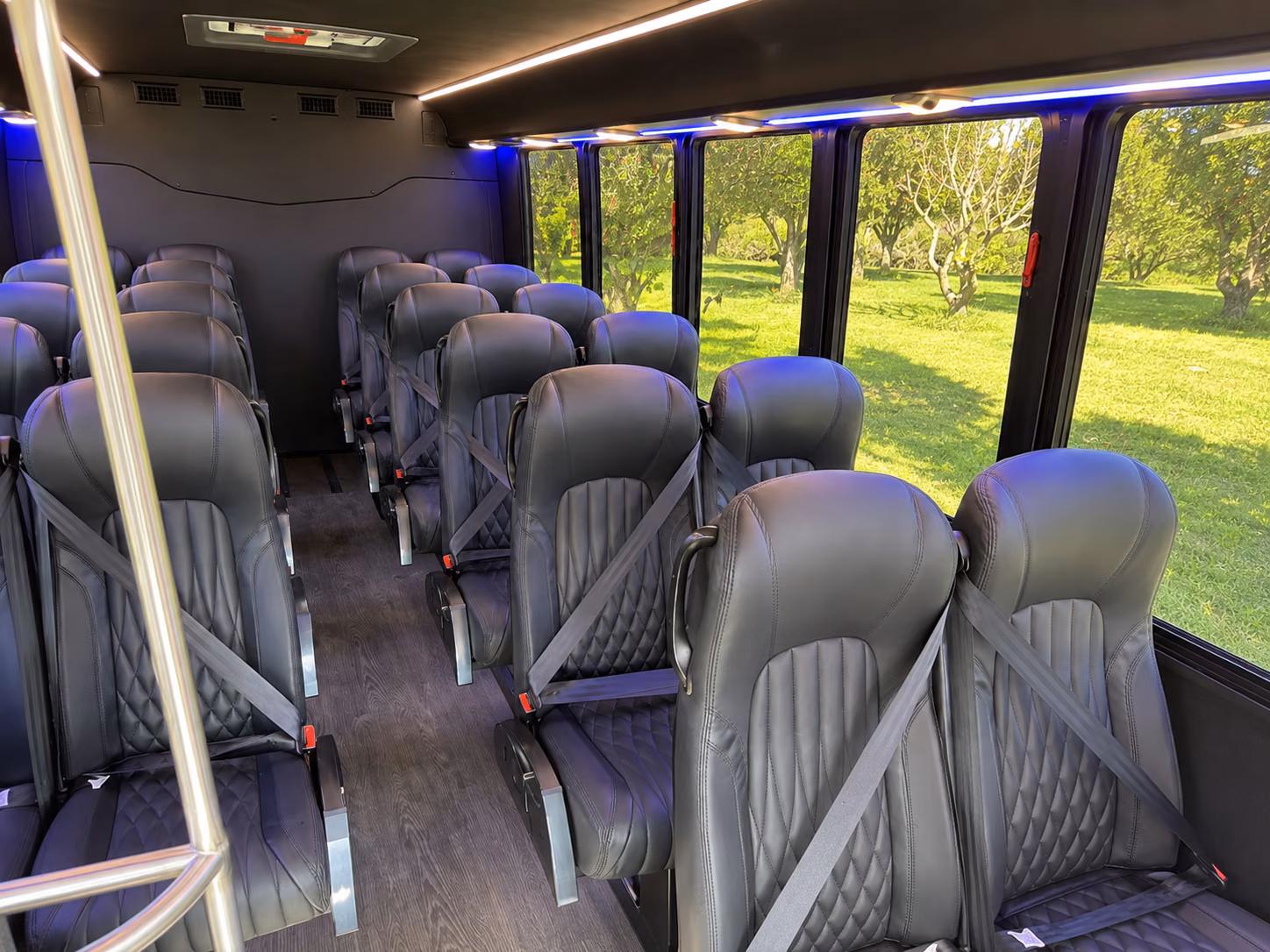 waco 18 passenger minibus inside