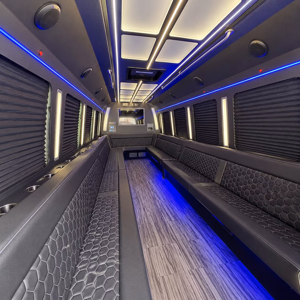 waco 30 passenger party bus interior