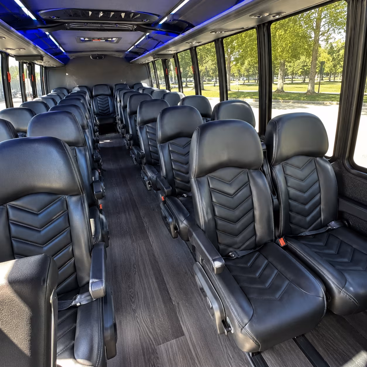 waco 35 passenger minibus interior