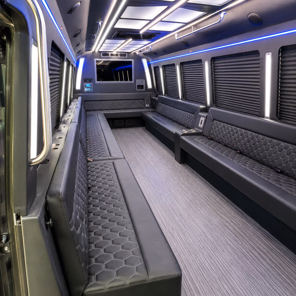 waco 40 passenger party bus interior