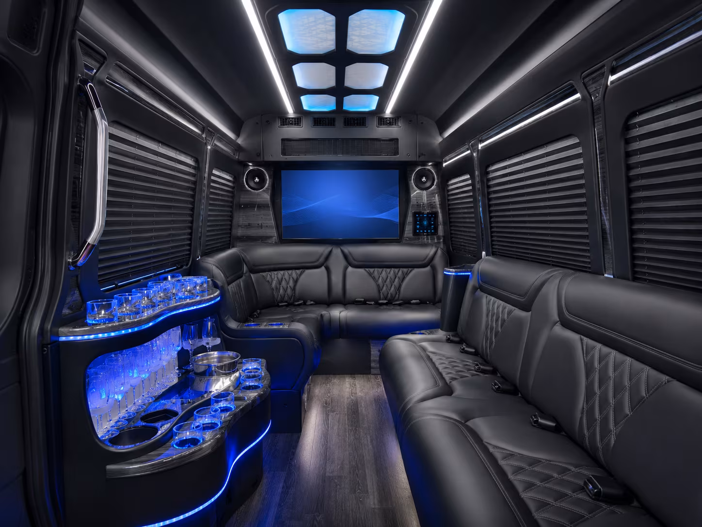 waco 50 passenger party bus interior