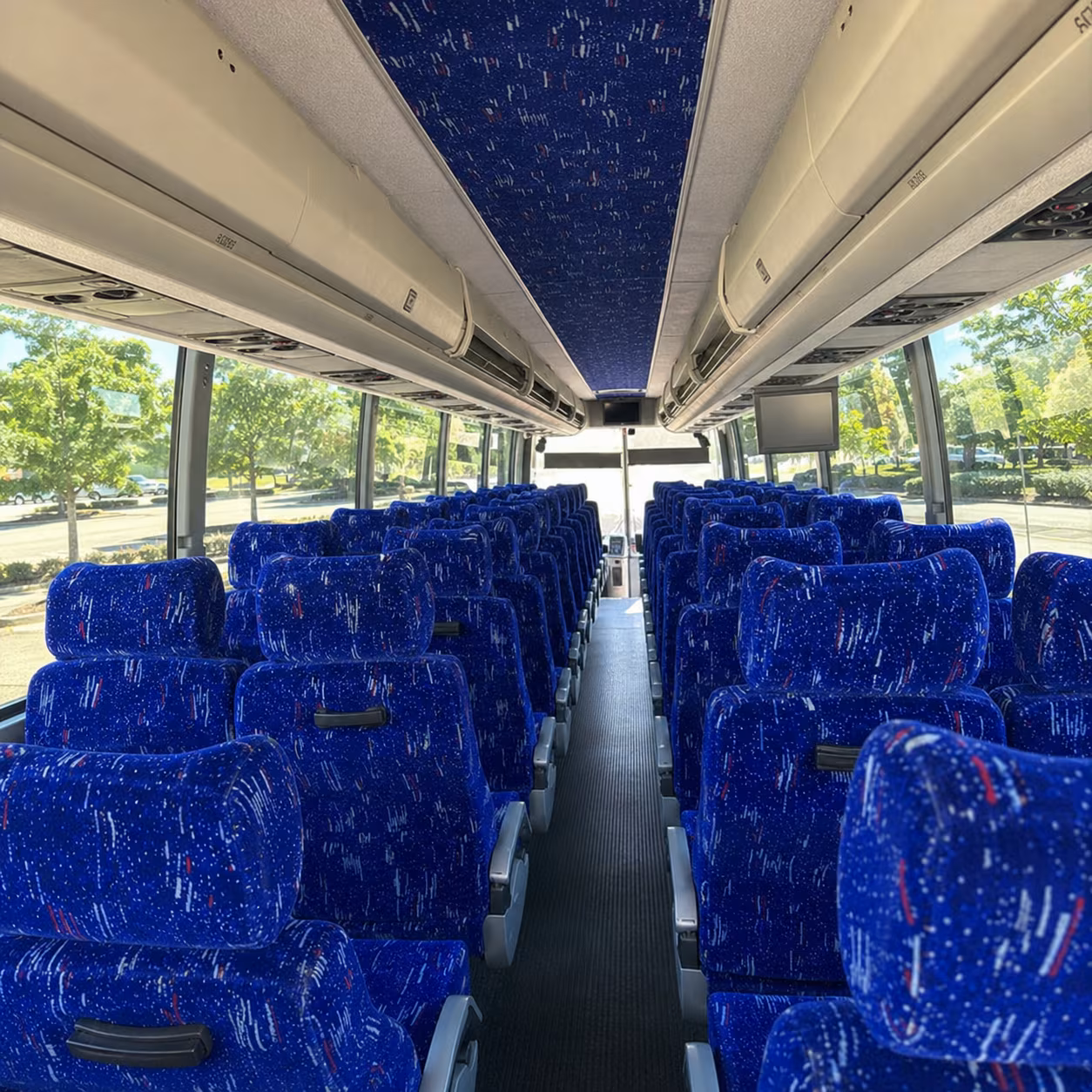 waco 56 passenger charter bus inside