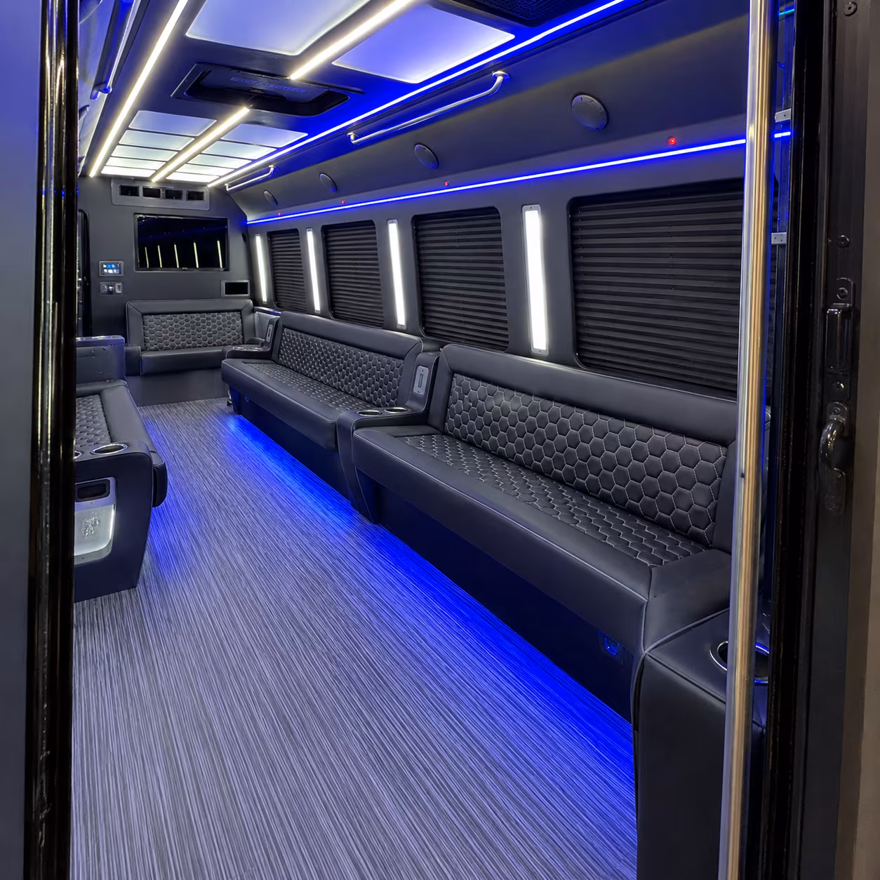 waco party bus rental interior